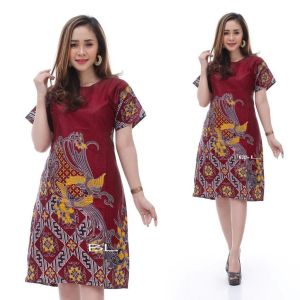 BAJU BATIK WANITA DRESS BATIK WANITA KEKINIAN