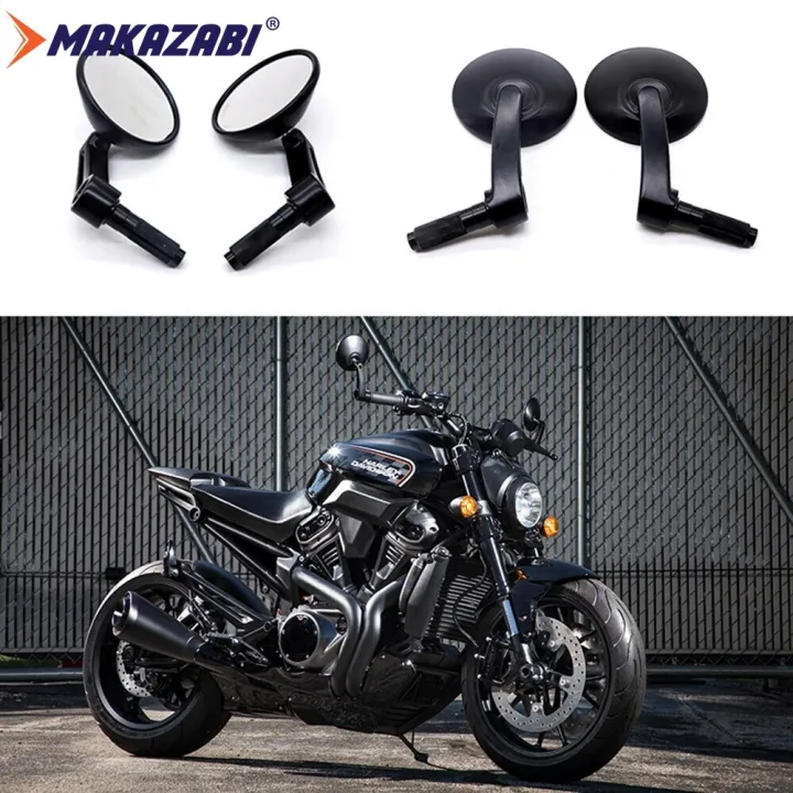 17mm Diameter Round Motorcycle Rear View Mirrors Handle Bar End