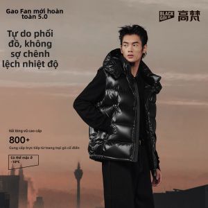 Guvet | Áo Khoác Lông Ngỗng Đen Cao Cấp Cho Nam Đi Ngoài Trời