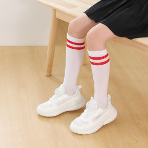 BEIYUEYIXUAN | Cotton Red Stripe Three-Stripe Childrens Over-Knee Socks