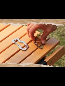 EDC D Shape Carabiner Climbing Buckle Key Ring