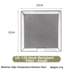 Campingmoon | Stainless Steel Heat-Resistant Concentrated Flame Expanded Temperature Range Stove Filter Net