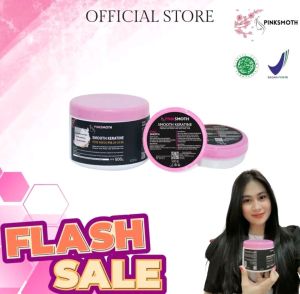 [ SALE DAPAT 2 ] PINKSMOTH  KERATIN SMOOTH PELURUS RAMBUT TANPA CATOK BPOM MENGATASI RAMBUT MENGEMBANG