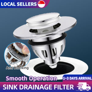 Bathroom Wash Basin Sink Drain Filter Pop Up Drain Waste Stopper Bath Stopper Sink Plug Stopper Drain Cover Filter Faucet Accessories