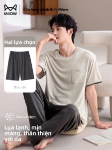 MiiOW | Bộ Đồ Ngủ Mỏng Tay Dài Lụa Tuyết Mát Mẻ Mới 2026