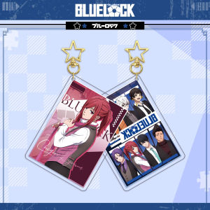 Bandai | Blue Lock Anime Acrylic Keychain Stand PET Double Flash Badge Set Three Piece Suit Series Blue Lock Merchandise Blue Lock