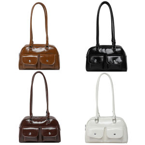 Ueb Official Mall ✪กระเป๋าสะพายหนังสำหรับผู้หญิงอินเทรนด์กระเป๋าสะพายสีทึบลำลองกระเป๋ากุ๊ยง่ายกระเป๋าเดินทางสำหรับการเดินทางทำงาน