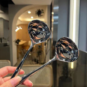 Digeo 1Pc Stainless Steel Soup Spoon Big Head Spoon Kitchen Cooking Tool