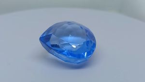 Natural Brazil Blue Topaz 44.40 Cts Pear Cut Eye Clean Grade Loose Gemstone