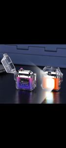 Bật Lửa Điện Plasma Vỏ Trong Suốt Kiêm Đèn Pin Siêu Sáng Đa Năng - Hộp Quẹt Điện Tử Chống Nước Chống Gió Cao Cấp Sạc Nhanh Type-C