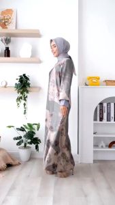 DRESS LEBARAN WANITA VINTAGE STYLE LUNY SILK HARI RAYA PREMIUM