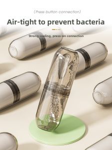 MONLEYTA | Portable Four-In-One Travel Toothbrush Storage Box German High-End Oral Care Water Cup Brush Up Your Travel Hygiene Game