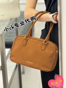 Charles&Keith Summer New Womens Handbag Crossbody Boston Bag Soft PU Leather Urban Minimalist Style with Zipper Closure