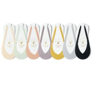 JIAZINI | Summer Thin Anti-Slip Invisible Boat Socks Womens Half-Foot High Heel Shoe Socks Non-Slip Cotton Pure Color Summer Socks