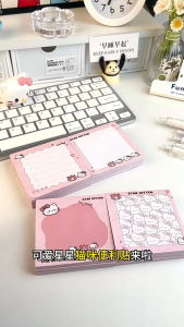 Giấy Note Dán Hello Kitty 7.5x7.5cm – Sticky Note Cute Ghi Chú Tiện Lợi LILA NOTEKI055