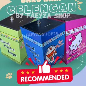 Terbaru! Celengan Karakter Doraemon Keropi Dan Hello Kitty Dengan Kunci Jumbo Ukuran 15x15x20cm