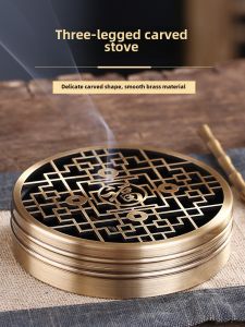 Creative Indoor Copper Incense Burner Home Use Sandalwood Incense Holder Pure Copper Incense Box Aromatic Therapy Decor