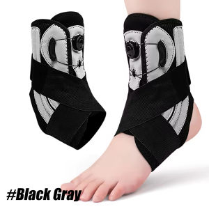 1PC Ankle Support Brace with Adjustable Knob Semi-Rigid Stabilizer for Plantar Fasciitis Tendonitis Rehabilitation & Sports
