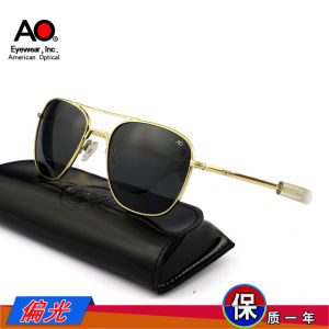 แว่นกันแดดแบบขัดเงาพลาสติกโพลีคาร์บอเนท AO สำหรับขับรถ สไตล์นักบิน ป้องกันรังสียูวี อุปกรณ์เสริมความงาม