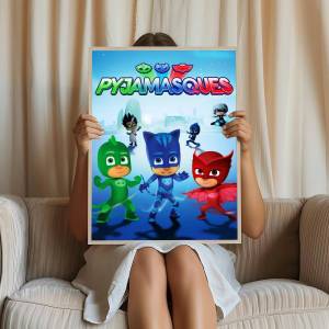 BILIBILI | Anime Game PJ Masks Vintage Posters Sticky Retro Kraft Paper Sticker DIY Room Bar Cafe Kawaii Room Decor