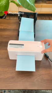 Phomemo 241BT A6 Thermal Waybill Printer USB&Bluetooth For Barcode Shipping LabelDIY StickerCompatible With Smartphone and PC