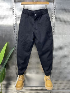 Khaki Workwear Wide Leg Pants Mens Casual Harlan Loose Fit Spring New Style Comfortable Loose Cuffed Trousers