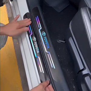 TOYOTA/HONDA/PROTON/PERODUA Colorful Reflective Laser Car Door Sill Protector Stickers Rear Trunk Bumper Threshold Decal rfid sticker car sticker car door protector