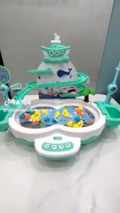 Đồ Chơi Câu Cá Có Tháp Cầu Trượt Sạc Pin Phát Nhạc Phát Triển Trí Tuệ Cho Bé