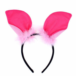 Pig Costume Set Pig Ears Headband Pig Nose Bow Tie Tail Cosplay Grey Mouse Animal Hallloween Party Costume Accessories Xmas Gift
