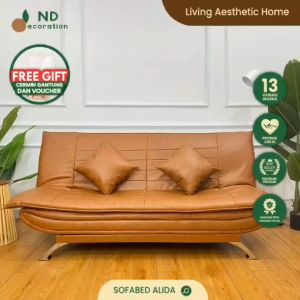 Sofa Bed Lipat Alida Minimalis Modern Aesthetic Multifungsi 3 in 1