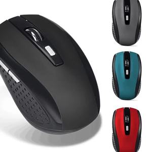 SD&HI Chuột không dây quang màu đỏ USB 2.4G 6D cho máy tính xách tay Chuột chơi game Chuột không dây được thiết kế công thái học