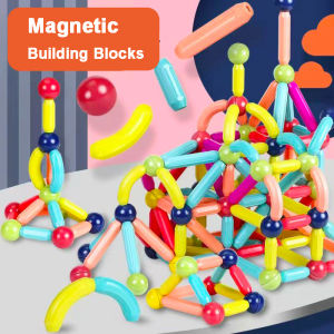 DIY Magnetic Constructor Blocks Toys for Kids Magnet Stick Rod Building Blocks Montessori Educational Toys For Children Gifts