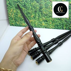 Klokotan pipa once kayu kelor hitam model profil 25cm C64