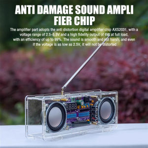 occkic | 87.5MHz–108MHz Dual-Channel FM Radio with Digital Display – DIY Electronics Kit with Type-C Port Suitable for Audio Learning Etc