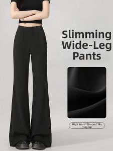 YAYANGREN | Slimming High Waist Wide Leg Trousers For Plus Size Petite Women