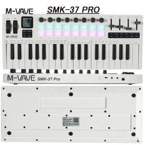 M-VAVE | Bàn Phím MIDI Di Động 37 Phím M-VAVE SMK-37 PRO Với 16 Miếng Đệm Trống RGB Kết Nối Không Dây Giắc Cắm 3.5mm Cho Nhiều Hệ Thống