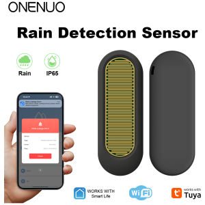 ONENUO WiFi or Zigbee Rain Sensor Tuya IP65 Outdoor Waterproof Rain Detection Water Leak Sensor Real Time APP Monitoring Alert