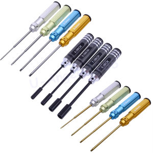 4Pcs Hex Screwdriver Set Titanium Plated Hardened 1.5/2.0/2.5/3.0mm RC Tools for RC Car Boat Helicopter
