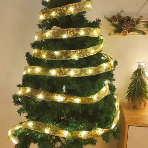 City Goods 3M/5M/10MLED Fairy String Lights Waterproof Copper Wire Ribbon Bows Lights for Party Holiday Decoration