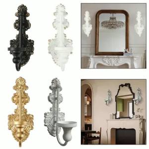 Vintage Distressed Wall Candle Holder for Living Room Decor Cast Iron Taper Candle Sconce for Elegant Home Ambiance