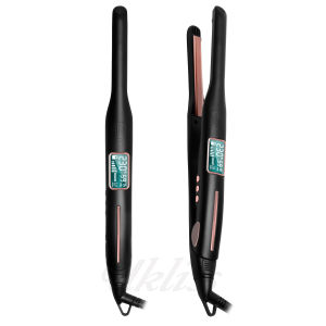 UKLISS LCD Pencil Flat Iron for Short Hair 10mm Hair Straightener Women Men Curing Iron Hair Styling Tools
