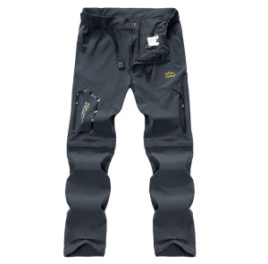 Mens Convertible Cargo Tactical Pants Camping Quick Drying Outdoor Hiking Pants Zip Off Lightweight Work Trekking Trousers
