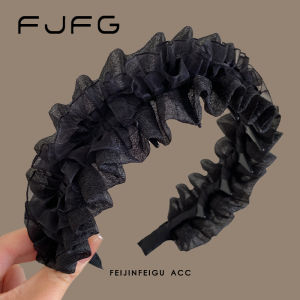 New Double-Sided Wood Grain Edge Hairband Womens High Top Skull Cap Face Slimming Wide Edge Hairband Hair Gap Covering