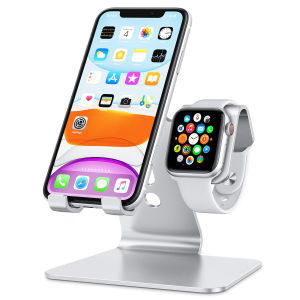 Stand for Apple Watch - 2 in 1 Universal Desktop Stand Holder for iPhone 15 14 13 12 11 All Series and Apple Watch Series