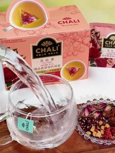 CHALI | Red Tea with Chinese Red Dates Goji Berries Longan Rose Sugar-free Tea Bag