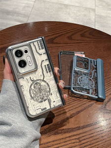 Ultra-Thin Electroplated Full-Coverage Protective Case for OPPO Find N2 Womens High-End Transparent Mechanical Foldable Screen Shell Film