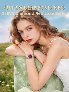 OLEVS | Ladies Red Luxury Watch