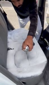 Bình xịt vệ sinh nội thất ghế da ô tô nỉ taplo vệ sinh giày nội thất ô tô nhà bếp đồ gia dụng 650ml có nắp kết hợp bàn chải Flamingo F002