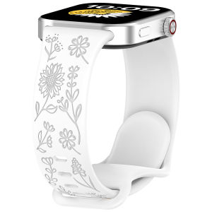Flowers Silicone Strap SmartWatch WristBand Strap for Xiaomi Mi Band 8 Pro/9 Pro/10 Pro Bracelet Watchband for Redmi Watch 4 5 6
