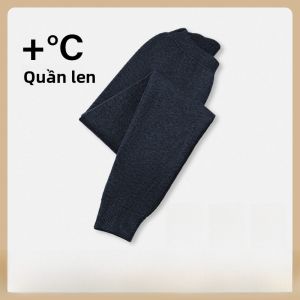 MiiOW | Quần len lông cừu dày dặn cho nam nữ quần lót giữ nhiệt mùa thu đông cotton len pha polyester nylon nylon cotton lót nylon